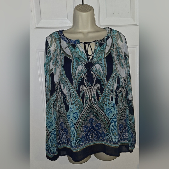 Women's Rose & Olive Blouse EUC, Small - Picture 5 of 8